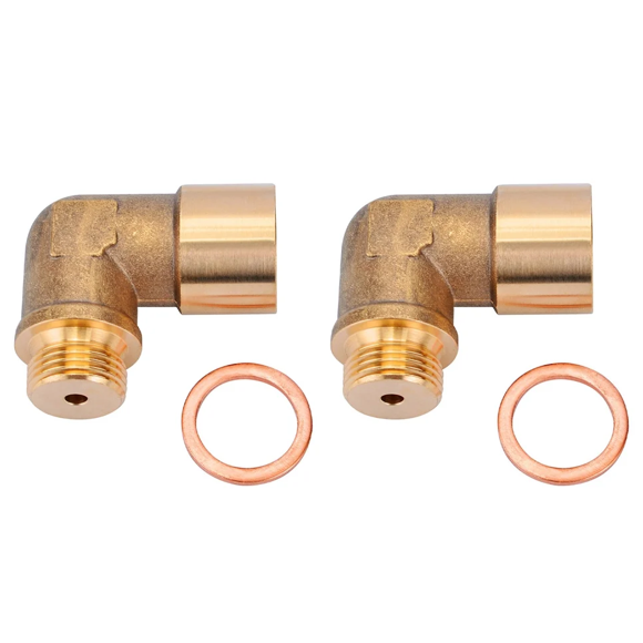 Janrevotw 2 Pcs M18x1.5 02 Plug Extended Car Sensor Angle Extender Spacer 90 Degree