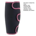 thumbnail image 4 of 1Pc Soccer Sports Shin Guard for Women Men Elastic Adjustable Compression Shin Sleeve Impact Resistant Anti Collision Calf Gear for Football Baseball Boxing Cycling Black & Pink, 4 of 5