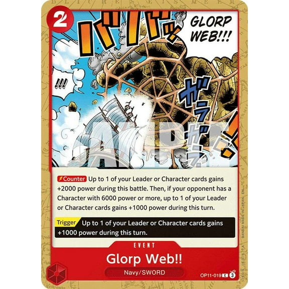 One Piece A Fist of Divine Speed Common Glorp Web!! OP11-019