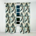 thumbnail image 2 of Designart "Oceanic Whispers" Abstract Blackout Curtain Single Panel, 2 of 4