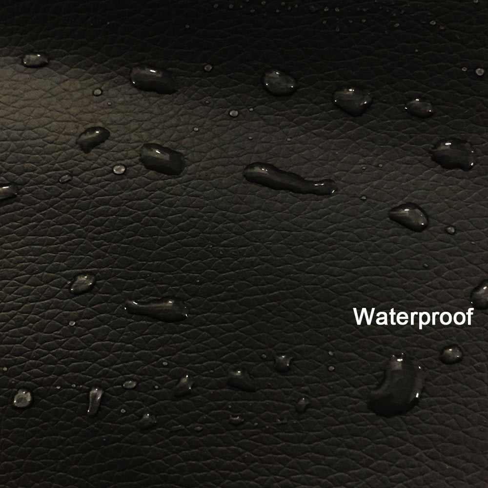 Car Marine Vinyl Fabric Upholstery Grade Replace Decorate Faux Leather by Yard (1Yard, Black)