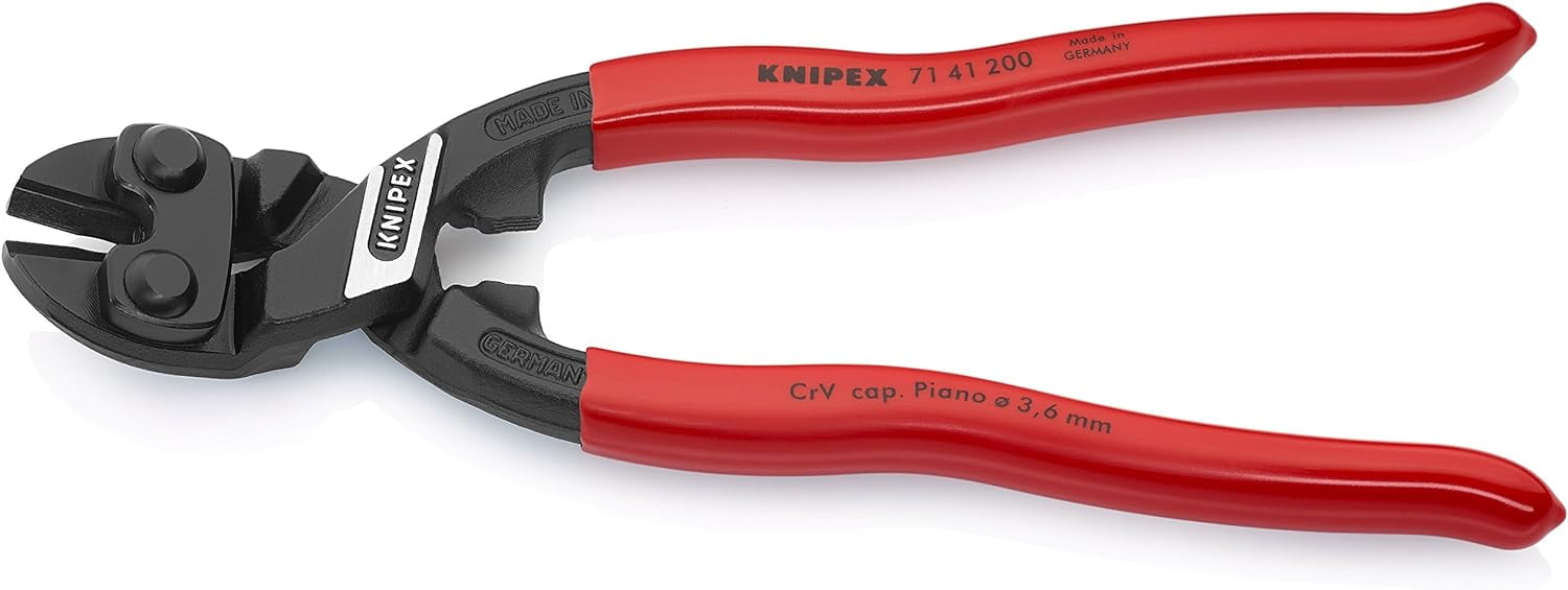 Knipex 7141200 CoBolt 8-inch Mini Compact Angled Bolt Cutters