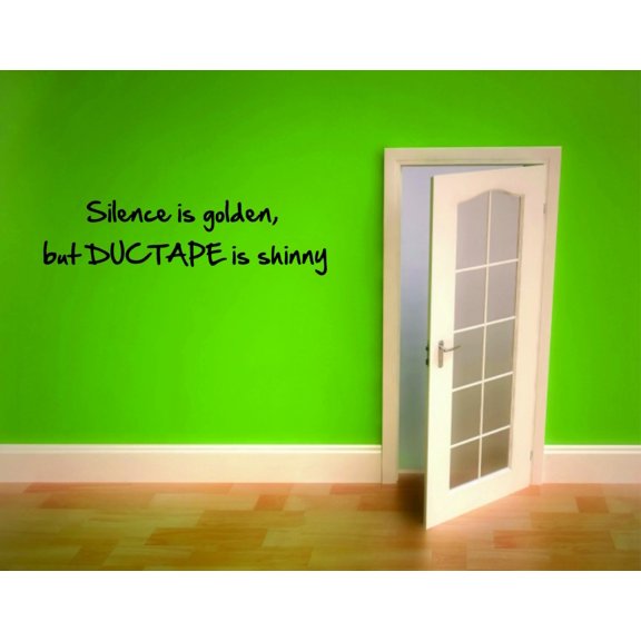 Do It Yourself Wall Decal Sticker Living Room Art Silence Is Golden 6x24"