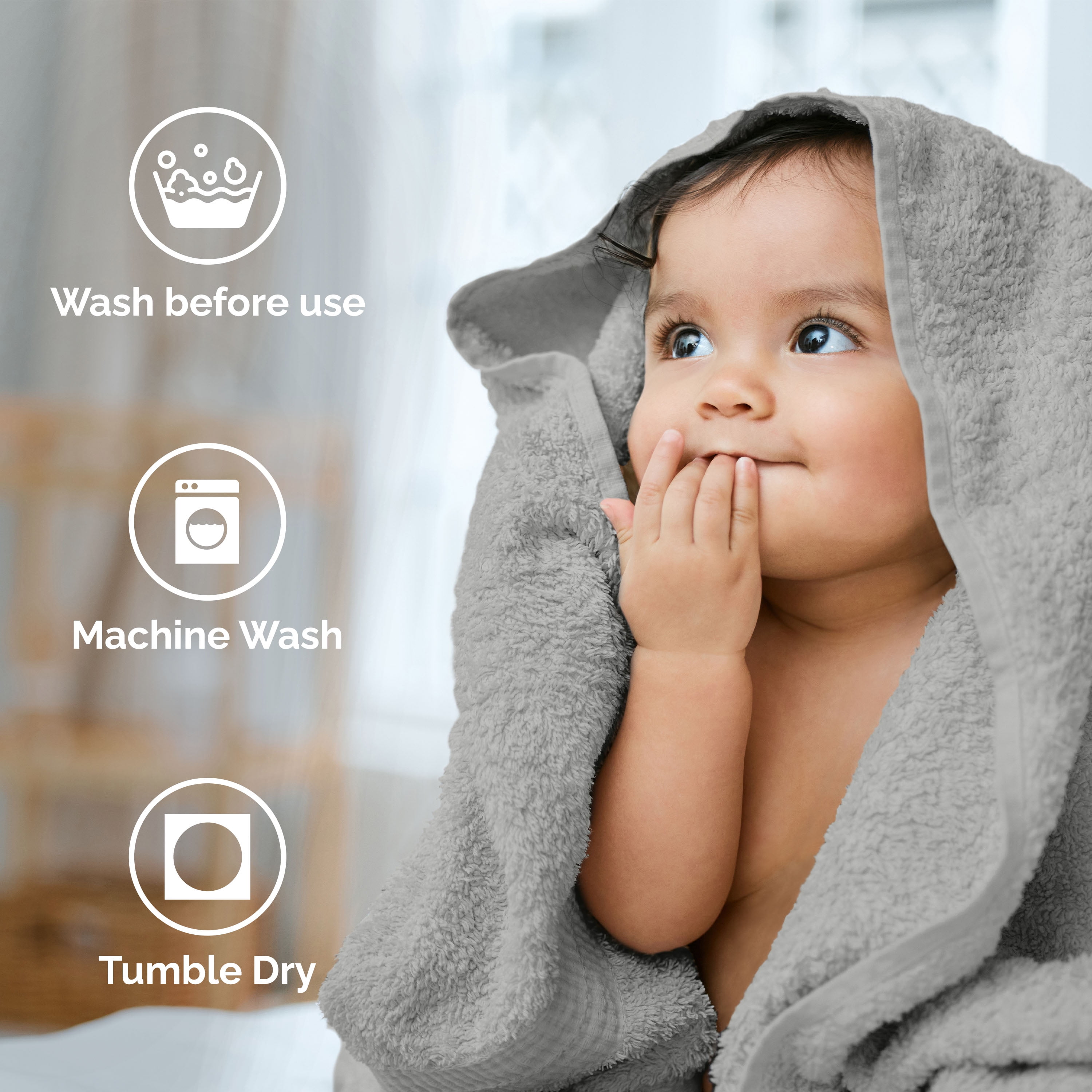Martex Easy Living 6-Piece Cotton Towel Set, Soft & Quick-Dry Towels, Grey
