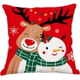 thumbnail image 5 of Christmas Decorative Throw Pillow Covers 18x18 Inch Set Of 4 Christmas Holiday Velvet Pillow Cases Xmas Santa Clause Deer Snowman Red Green Cushion Covers Outdoor Sofa Home Bed Decor Pillow Protectors, 5 of 5
