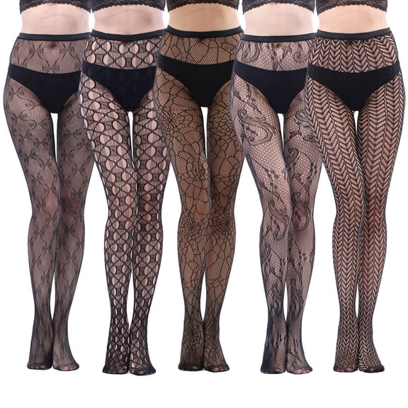 Hkoxplj Women's Sheer Lace Fishnet Pantyhose Tights Diamond Pattern High Waist Tights Sheer Pantyhose Bowknot Design See through Tights for Women Stretchy Fishnet Pantyhose Great for Nights Out
