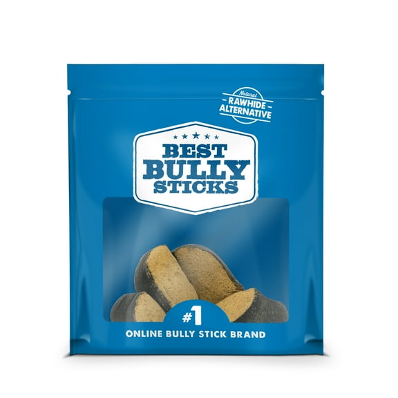 Best Bully Sticks Peanut Butter Stuffed Cow Hooves - 4 Count (Pack of 1) - Natural Dog Treat, Easily Digestible, Supports Dental Health