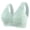 Green, variant on COMVALUE Front Closure Bra for Seniors Women Zipper Up Soft Wireless Bra Black for Size 42
