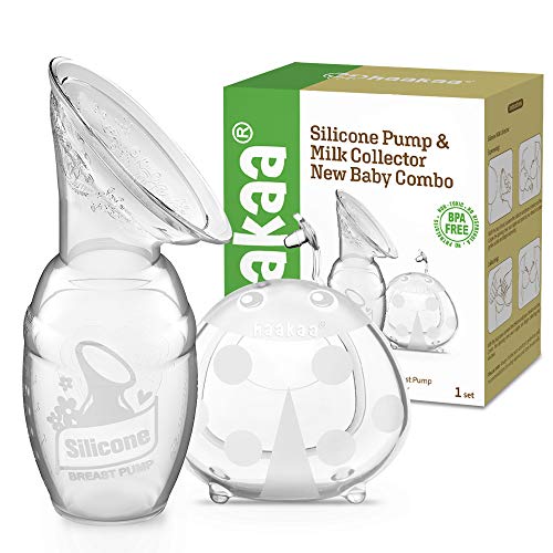 Haakaa Manual Breast Pump & Breast Shell Set for Collecting Breastmilk, BPA Free