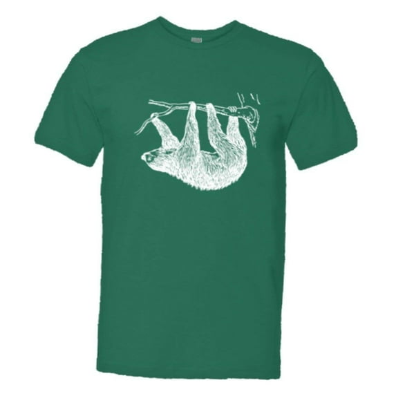 PleaseMeTees™ Mens Sloth Zoo Animal Live Slow Drawing Sketch HQ Tee