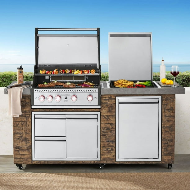 Rustic Outdoor Bbq Island Vogel Grill Island Project