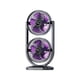 thumbnail image 2 of Ventilador portátil de escritorio de doble cabezal | Batería recargable por USB de 3000 mAh | Tres velocidades ajustables | Gran potencia eólica | Silencioso y ahorrador de energía | Para uso en, 2 of 7