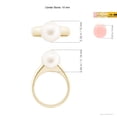 thumbnail image 5 of Angara Solitaire Freshwater Cultured Pearl Dome Ring in 14K Yellow Gold for Women | June Birthstone Jewelry for Her, 5 of 8