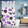 thumbnail image 6 of No Hook Purple Polka Dots Shower Curtain with Snap in Liner Set, Modern Abstract Art Waterproof Fabric Bathroom Curtains with See Through Top Window, Hotel Style Small 36 x 78 Inch, 6 of 9