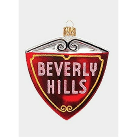 Christmas Decorations Company Beverly Hills Street Sign Polish Glass Christmas Ornament California Decoration ()
