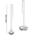 thumbnail image 4 of Ashosteey Pearl Ear Wires Openable Pearl Wire Geometric Scallop Earrings, 4 of 9