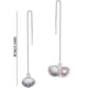 thumbnail image 4 of Pendientes de perlas con ganchos para la oreja, pendientes geométricos de perlas con forma de concha., 4 of 9