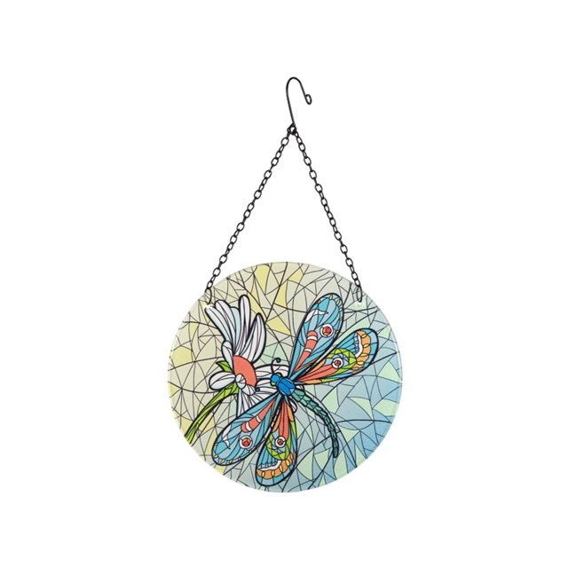 Atrapasol De Cristal De Libélula De Alta Con Cadena Exquisita Libélula Manchada Colgadores De Ventana De Plexiglás Adorno Colgante De Libélula Colorido Para La Puerta De La Ventana Del Jardín Monstrate HA026476-01