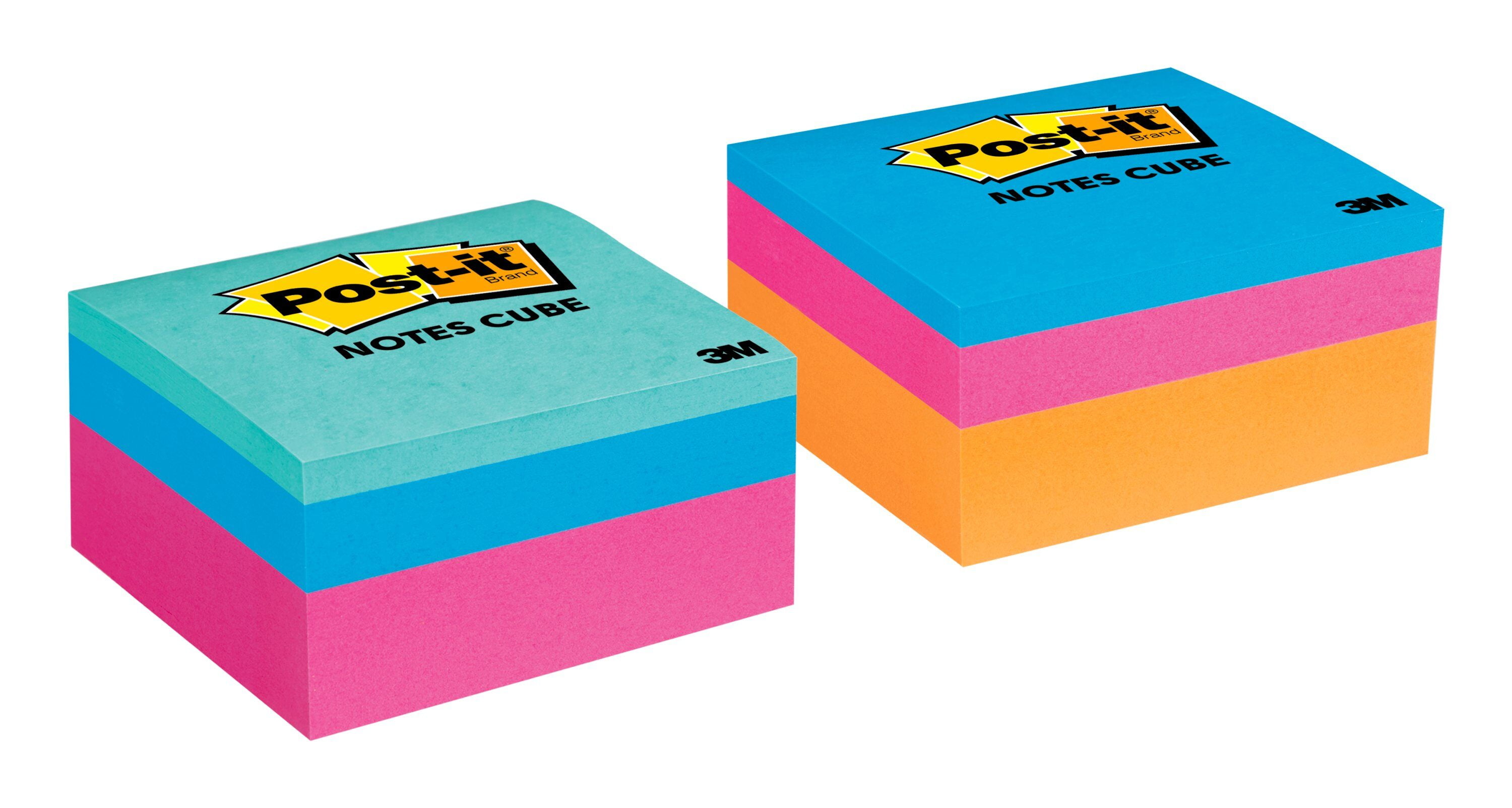 Post-it 3&#34; x 3&#34; Notes Cube 400 Sheets/Cube - Pink Wave