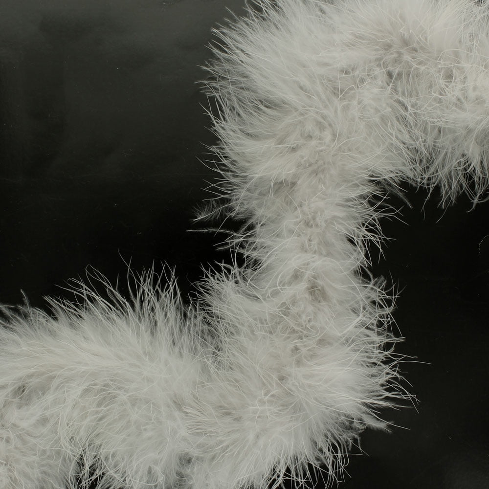 18" Gray Marabou Feather Boa