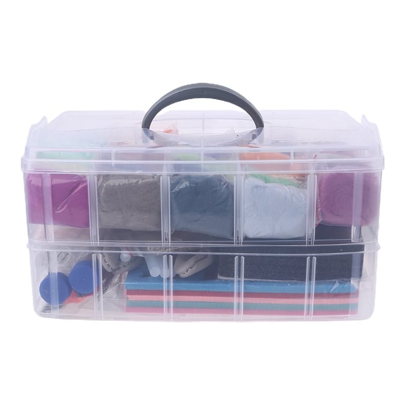 Exquisite Needle Felting Kit with 50 Colorful Wool Roving Yarn for DIY Craft
