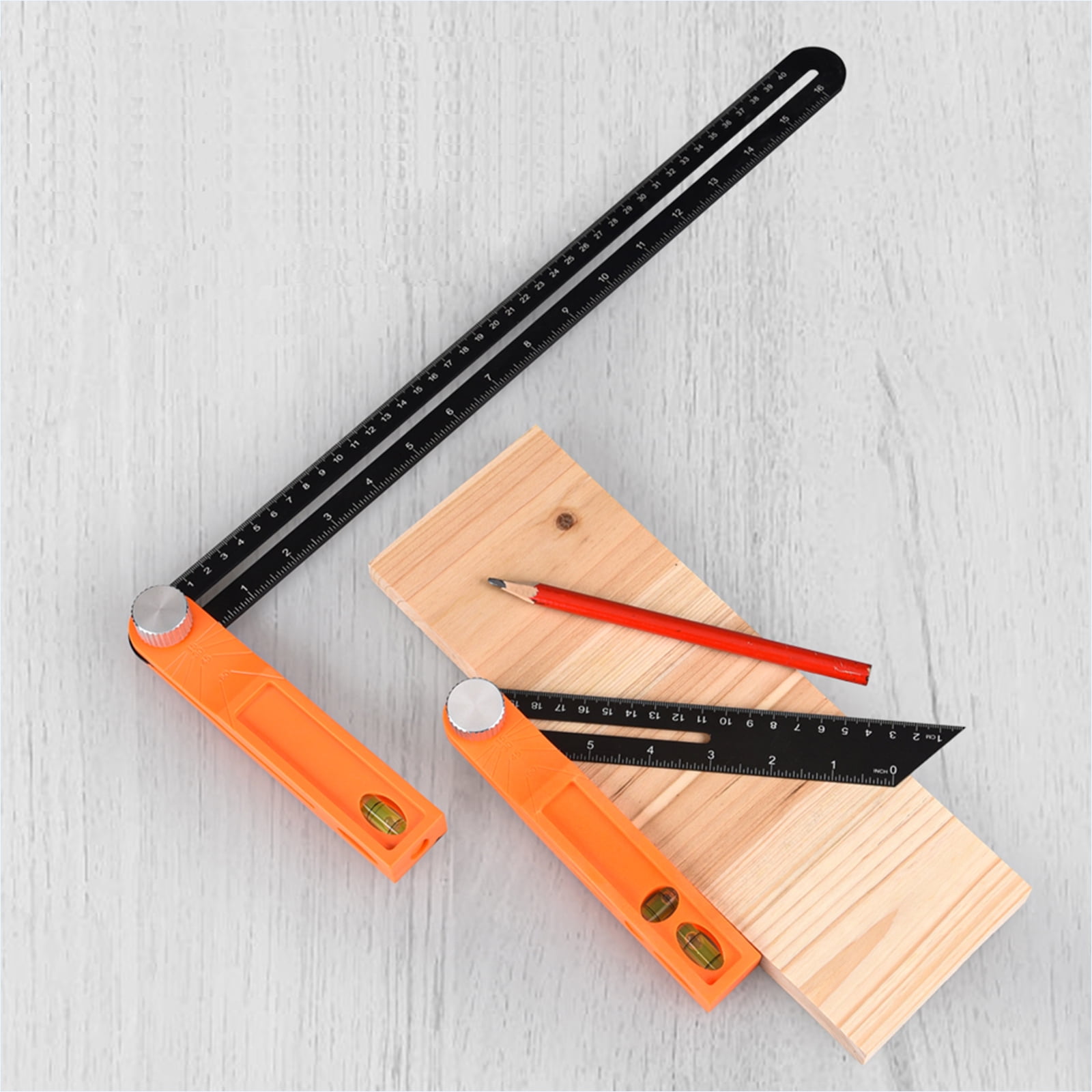 T-Bevel Sliding Angle Ruler Protractor Woodworking Measuring Ruler with Inch/cm Marks ROSEBEAR Activity Angle Ruler