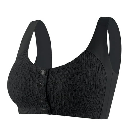 

fvwitlyh Bras for Women Sports Bra No Wire Bra Women Fashion Casual Lace Front Button Underwear Without Rims Vest Lace Plus Size Bra Strap Less Bra
