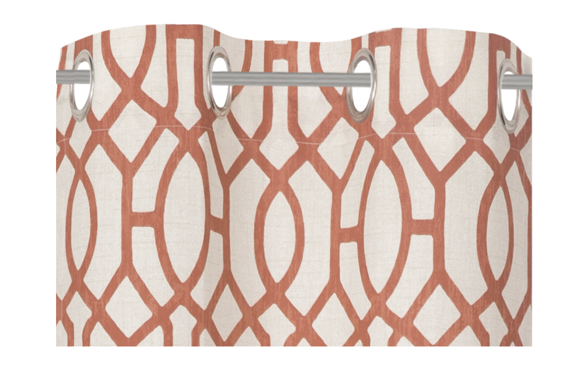 Mainstays Fretwork Window Curtain Panel Pair, 60" x 84", Clay