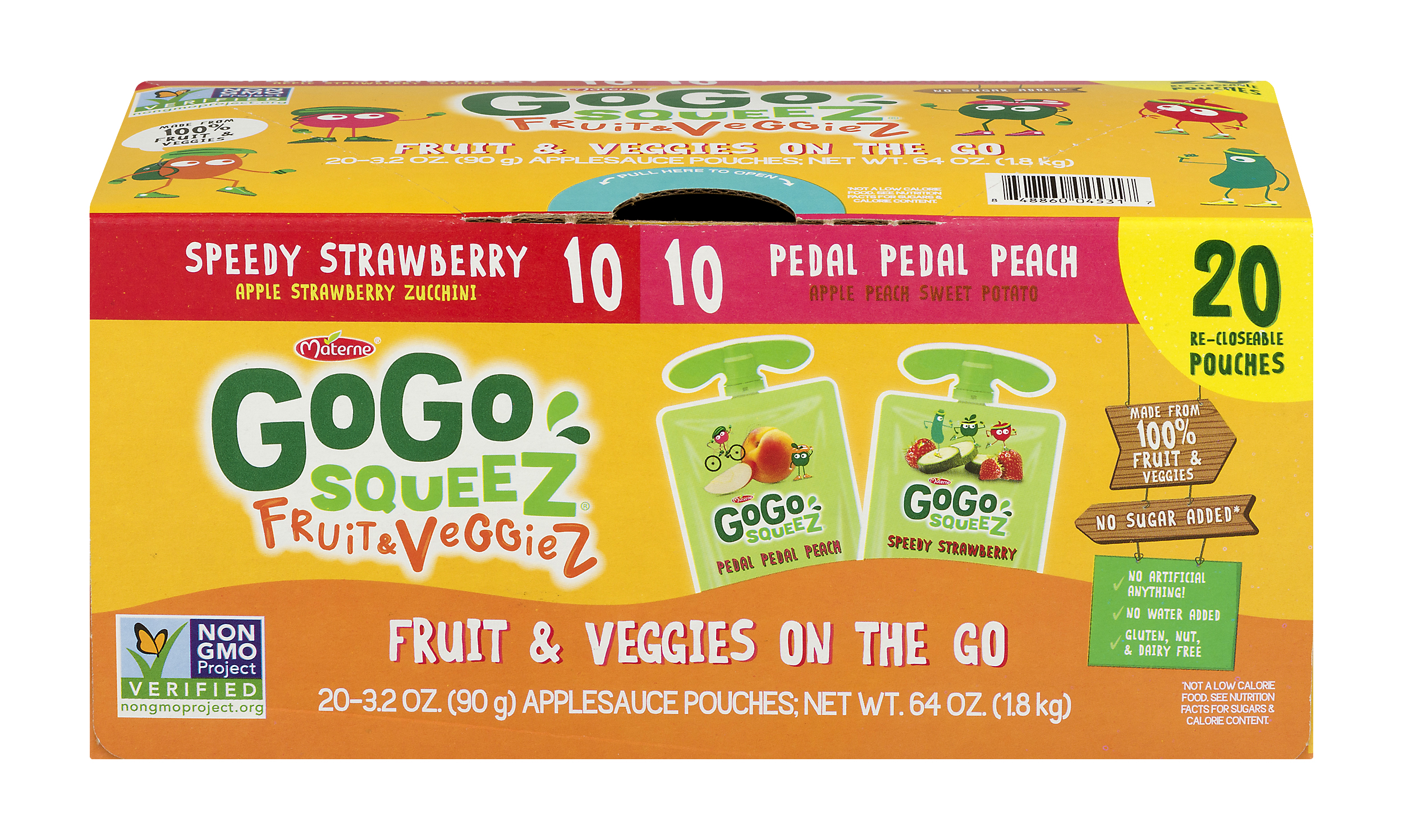 Gogo Squeez Applesauce, Fruit & Veggies; Pouches, Box