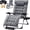 Grey, variant on HarmonyStrings Oversized Zero Gravity Chair, 32In Recliner Lounge Chair with Removable Soft Cushion and Cup Holder, Adjustable Anti Gravity Chair Folding Patio Chairs Padded -Grey 1 Set