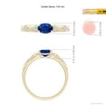 thumbnail image 4 of ANGARA Natural Oval Blue Sapphire Vintage Style Ring with Diamond Accents in 14K Yellow Gold for Women (Size-7x5mm) | September Birthstone, Anniversary, Jewelry Gift for Women | Natural Sapphire Ring, 4 of 9