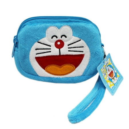 doraemon laughing out loud light blue plush coin purse doraemon laughing out loud light blue plush coin purse