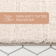 thumbnail image 5 of TOWN & COUNTRY EVERYDAY Ultra Plush Solid Tufted Windowpane Bath Mat, Soft and Absorbent Tufted Floor Mat, Non-Slip Backing, Machine Washable, Beige, 20"x32", 5 of 13