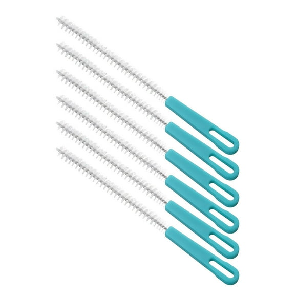 EeaseMX 6 cepillos de limpieza para pajitas, limpiador de tubos y biberones, cepillos largos.