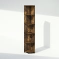 thumbnail image 2 of Furinno Basic 5-Tier Corner Multipurpose Standing Shelf, Amber Pine, 2 of 6