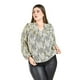 thumbnail image 1 of Blusa estampada con olanes Roman Fashion /Tallas Extras, 1905 (Hueso /Negro) beige 42, 1 of 6
