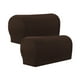 thumbnail image 2 of 2 fundas elásticas para reposabrazos, fundas para sillón reclinable, cómodas, resistentes y lavables para sillas, sofás y sillones. Café oscuro, 2 of 8