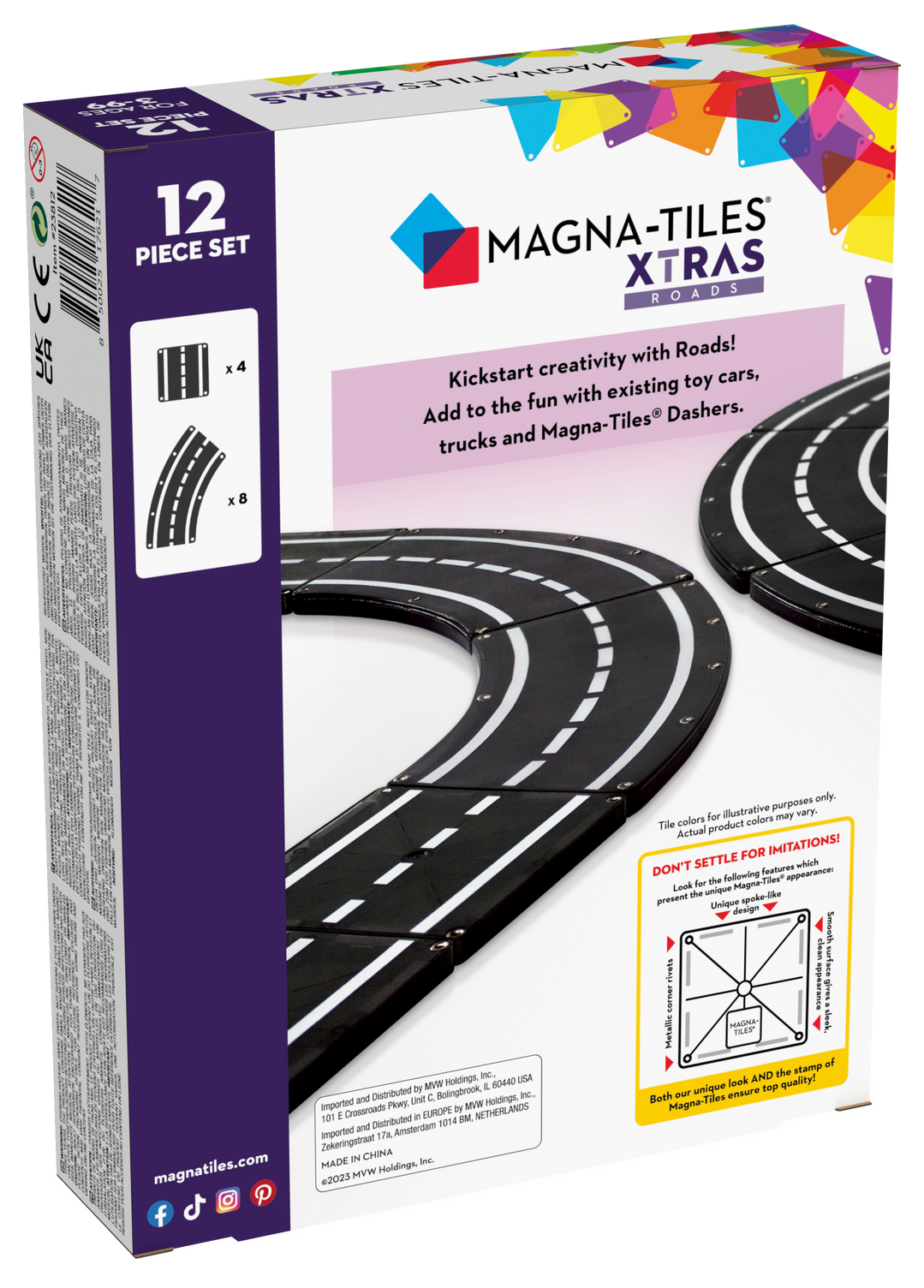 MAGNA-TILES XTRAS Roads 12-Piece Magnetic Set photo 7