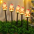 thumbnail image 5 of EWASWON Christmas Solar Christmas Ground Plug Lights, Red Outdoor Patio Decor, Snowman & Candy Design, Energy-Saving Plastic String Lights for Yard, 5 of 6