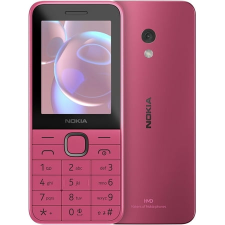 Nokia 225 4G TA-1689 DS (2024) GSM Factory Unlocked Dual SIM 4G-ready, International Version, Pink