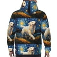 thumbnail image 7 of Naloa Vintage Starry Sky Labrador Men's Casual Hooded Collar Drawstring Hoodies Pullover Sweatshirts Casual Long Sleeve Shirts-X-Large, 7 of 7