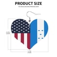 thumbnail image 3 of Leather Heart Earrings Dangle For Women America Honduran Flag Love Earrings Drop For Women, 3 of 6