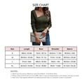 thumbnail image 5 of Low Neck Slim Fit Sweater Long Sleeve Solid Color Women's Pullover Sweater for Daily Life OD Green L Rawiri, 5 of 6
