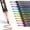 B, variant on ​​Metallic Dual-Tip Outline Markers Glitter Highlight Pens for DIY Crafts, Guest Books & Glass Painting, 8ml Quick-Dry Ink​​