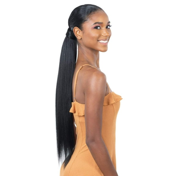 Synthetic Pony Pro Wrap Around Ponytail - YAKY STRAIGHT 24" (1B Off Black)