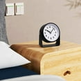 thumbnail image 7 of Analog Alarm Clock, Silent Non-Ticking Quartz Movement, Battery-Operated with Snooze & On-Demand Light, Easy to Set Gentle Wake Bedside Desk Clock, Ideal for Home, Travel, Office (Black), 7 of 7