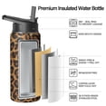 thumbnail image 2 of Butterfly Insulated Water Bottle with Straw & Cleaning Brush – 18oz | Leakproof, BPA-Free, 304 Stainless Steel, Wide Mouth, Travel Mug for Car, Gym, Office, Starry, Christmas Thanksgiving Gift, 2 of 5