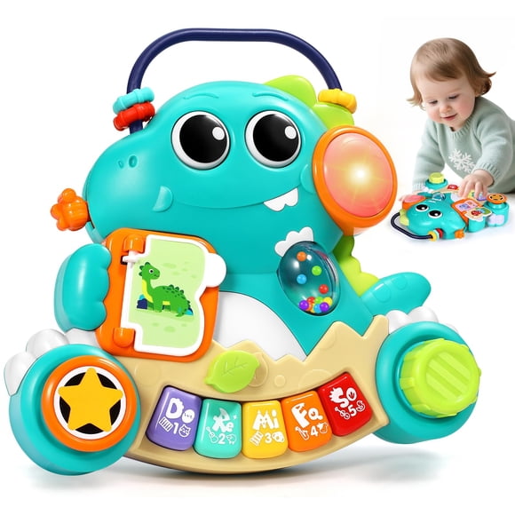 Piano de juguete ITSFORU para bebés con música de dinosaurio, luz de 6 a 12 meses