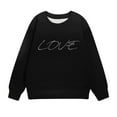 thumbnail image 4 of Auroural Little Girls Sweatshirts Sweatshirt for Girls Size 8 Toddler Kids Boys Fashion Cute Solid Color Long Sleeve Crewneck Sweatshirt Pullover Hoodies 7 Years C Black, 4 of 7