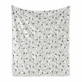 thumbnail image 1 of Bowling Party Soft Flannel Fleece Throw Blanket, Sketchy Bowling Pins Pattern Hand Drawn Style Monochrome Hobby Print, Cozy Plush for Indoor and Outdoor Use, 70" x 90", Dark Brown White, by Ambesonne, 1 of 6